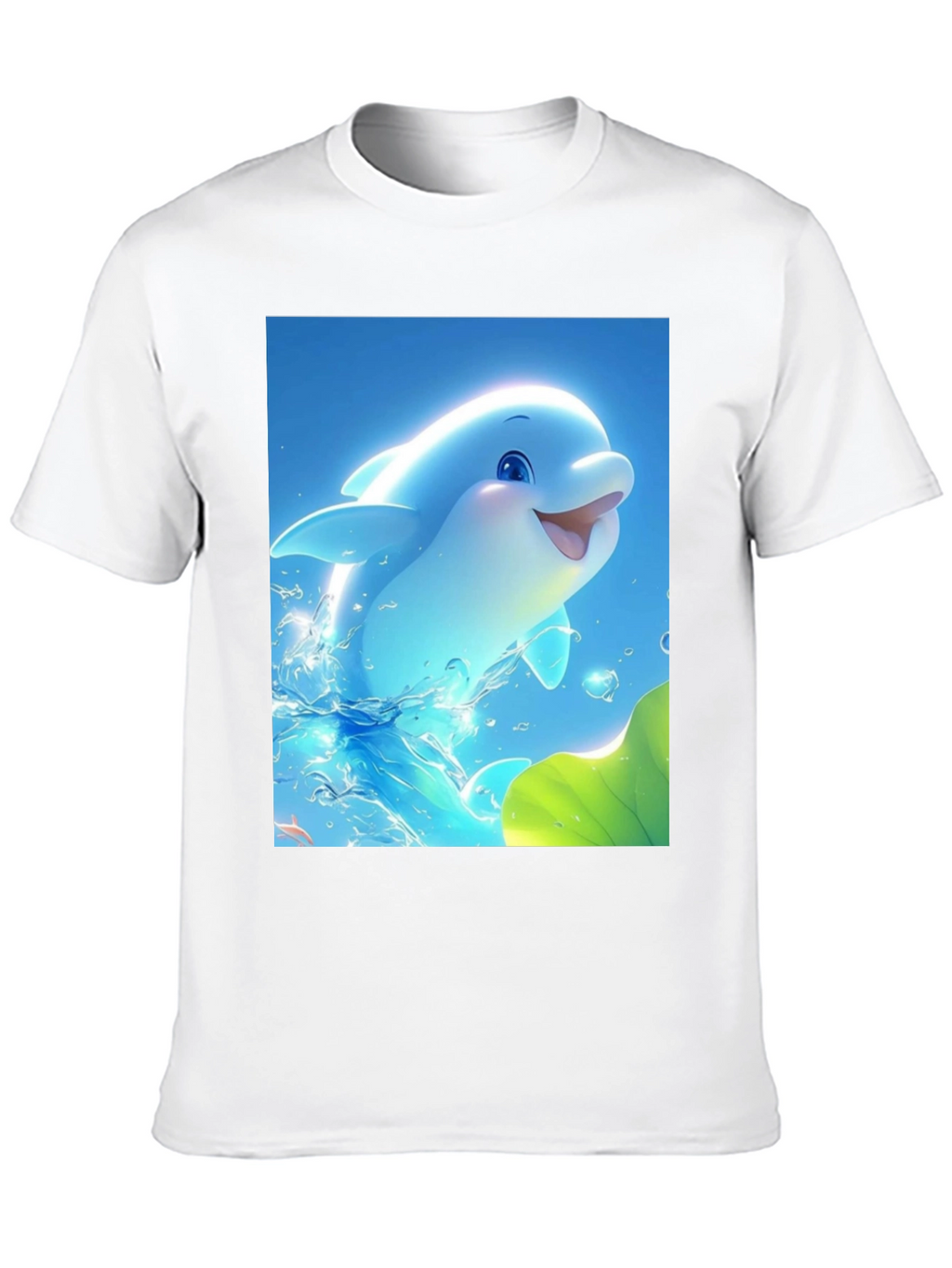 Dolphin Graphic Tee - Cool Blue Sea Life Shirt