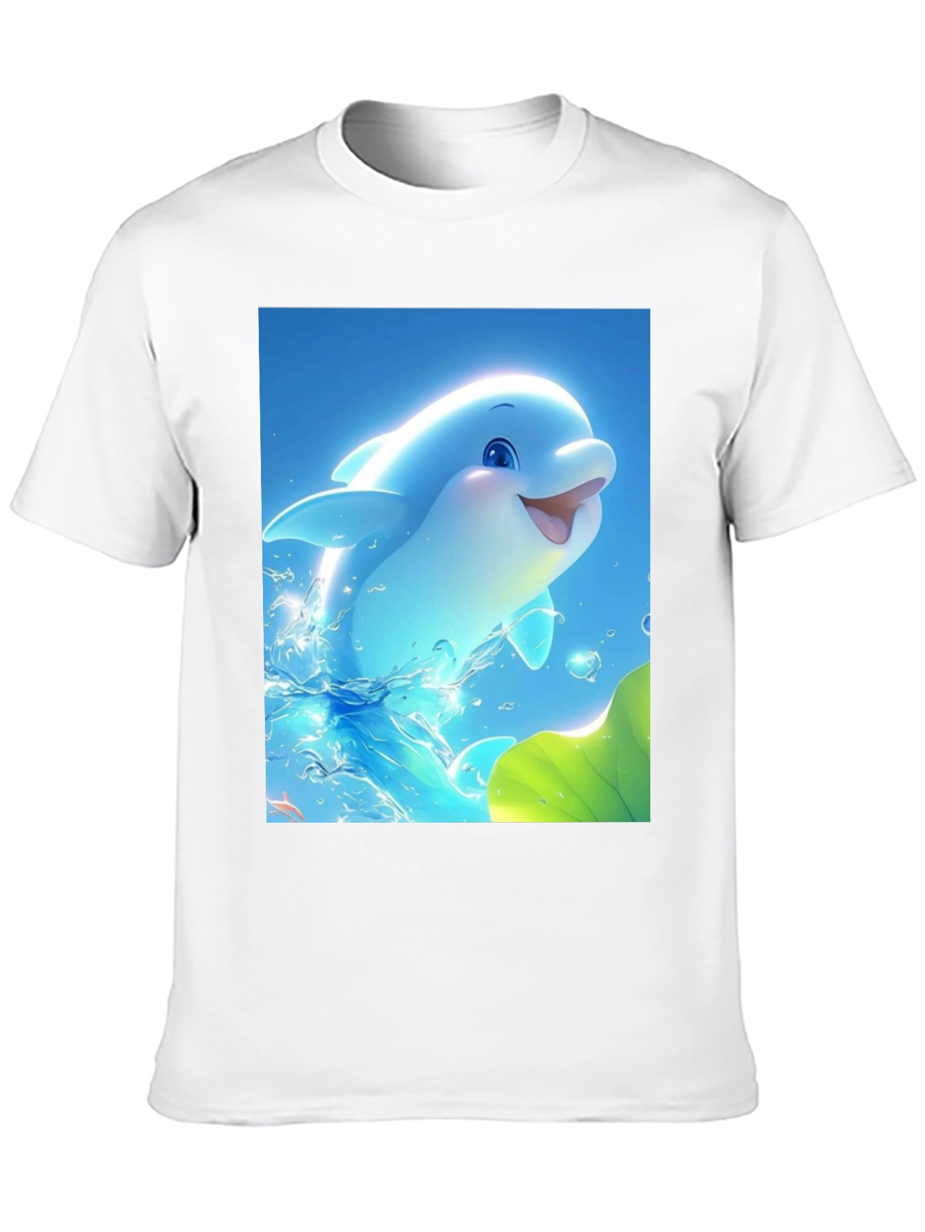 Dolphin Graphic Tee - Cool Blue Sea Life Shirt