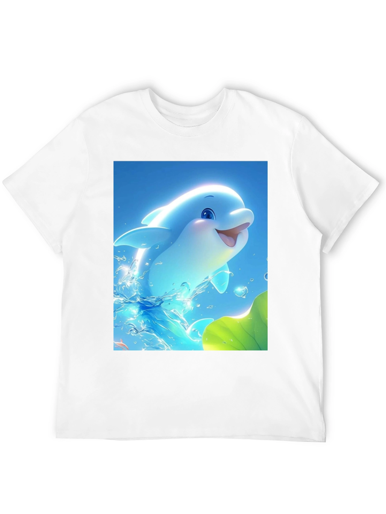 Dolphin Graphic Tee - Cool Blue Sea Life Shirt