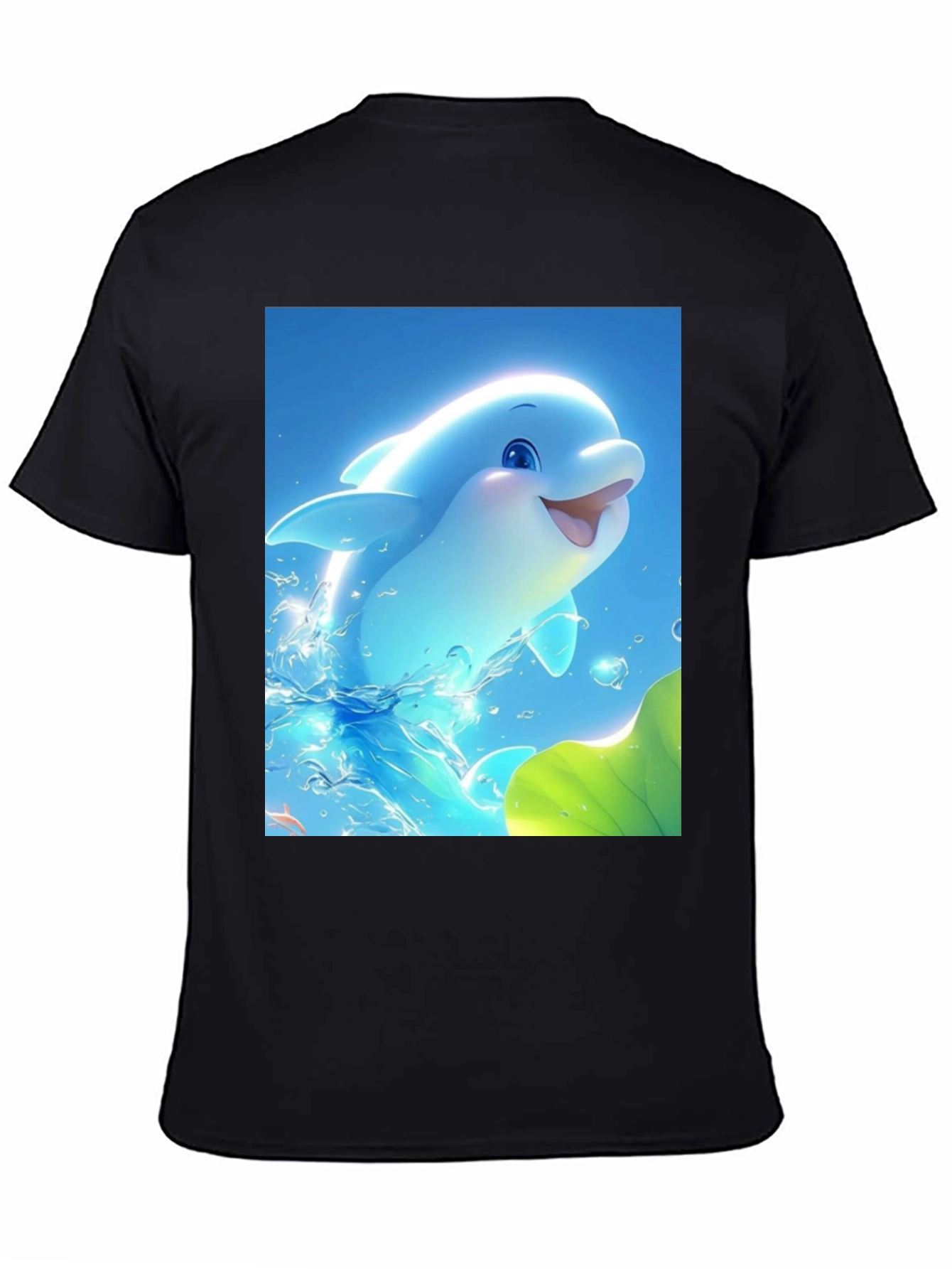 Dolphin Graphic Tee - Cool Blue Sea Life Shirt