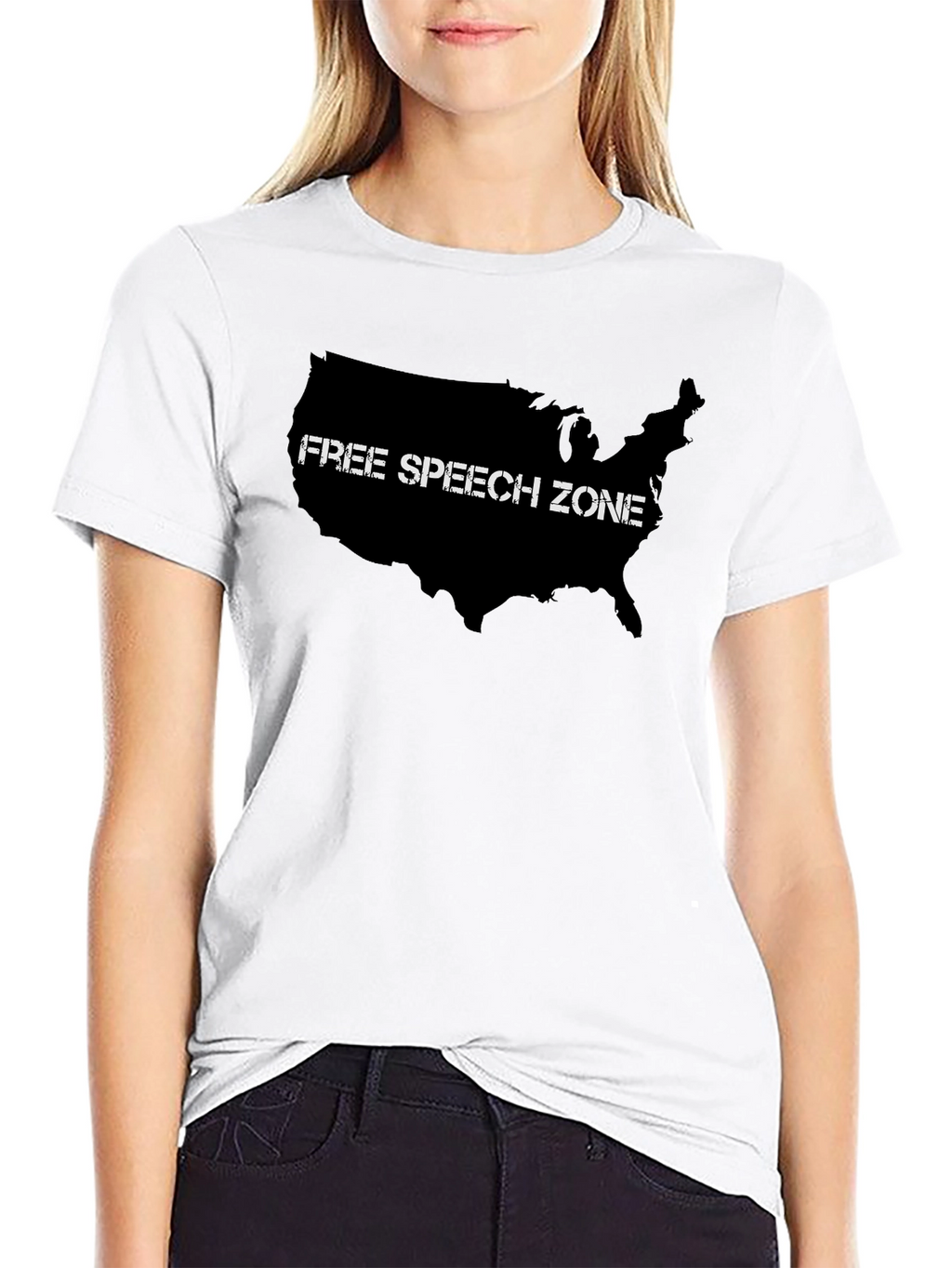 Free Speech Zone USA Map T-Shirt