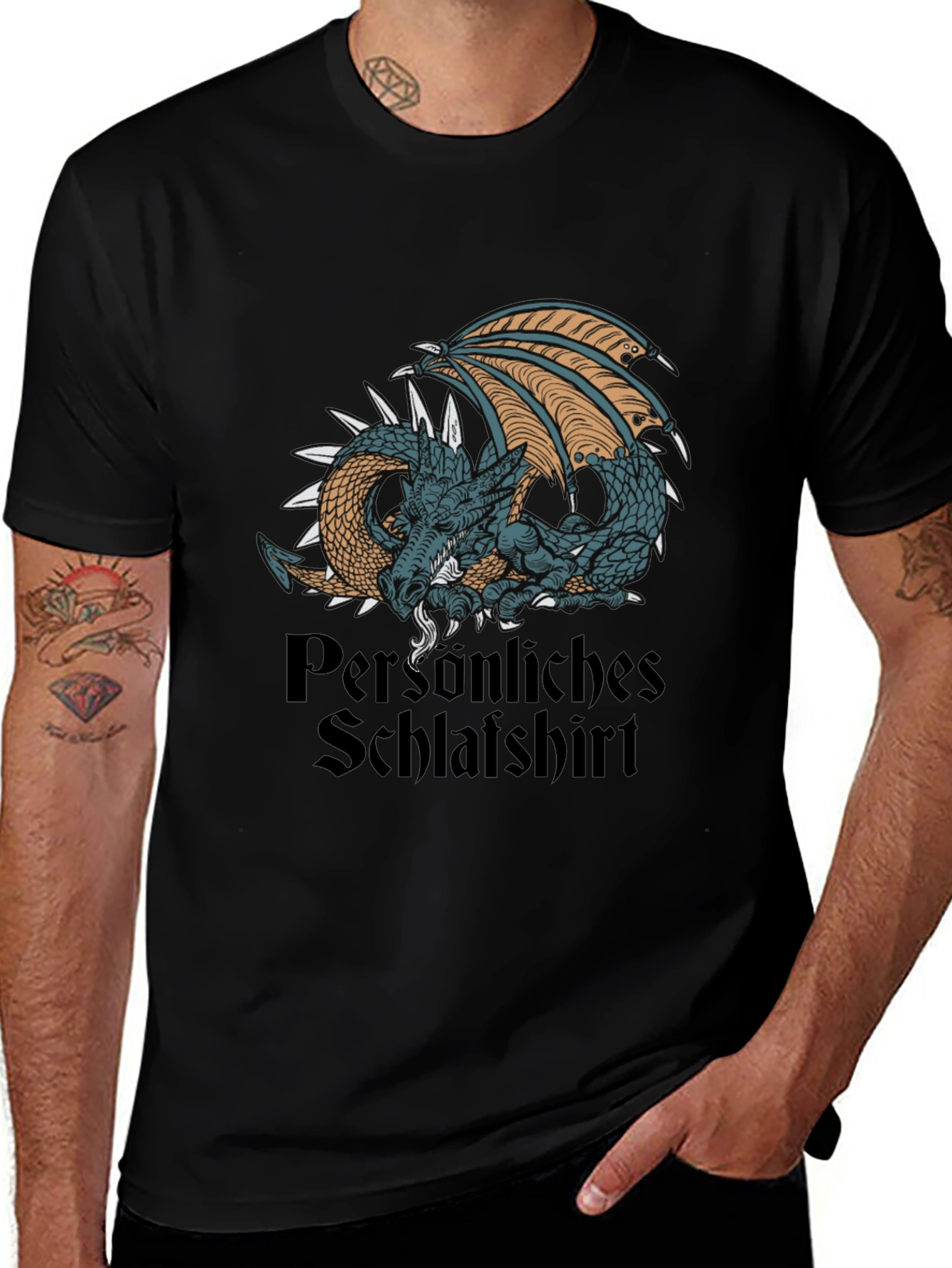 Dragon Schlafshirt Black T-Shirt