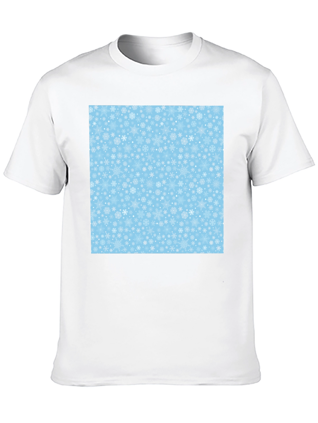 Snowflake Pattern Black T-Shirt