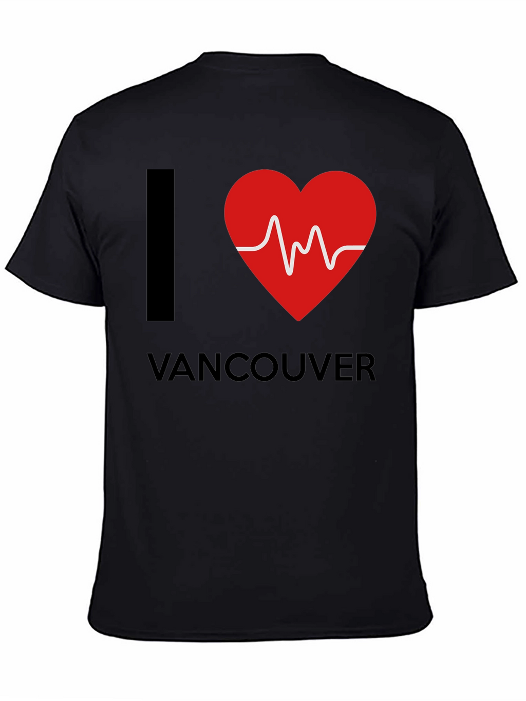 I Love Vancouver T-Shirt Heartbeat Graphic Tee