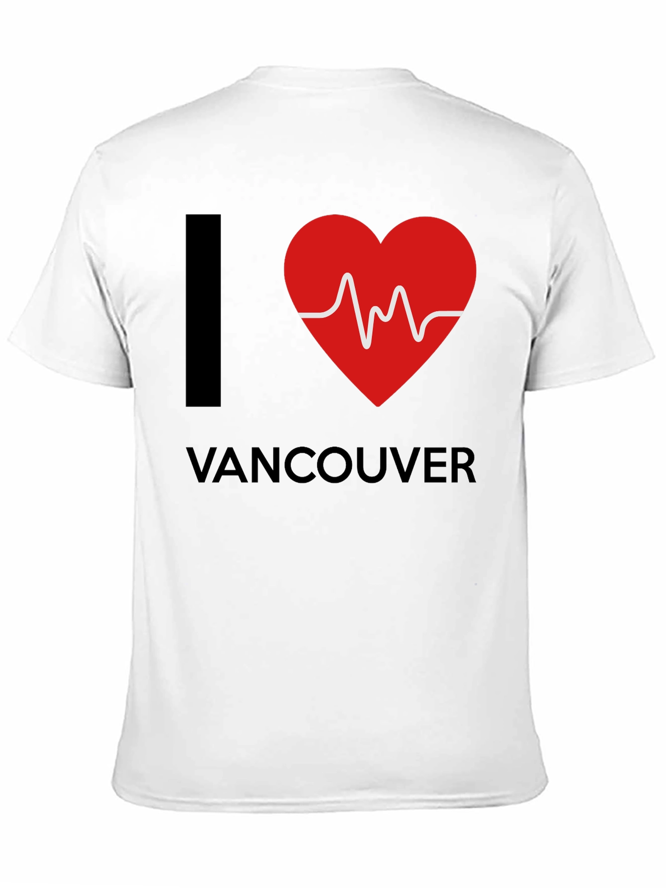 I Love Vancouver T-Shirt Heartbeat Graphic Tee