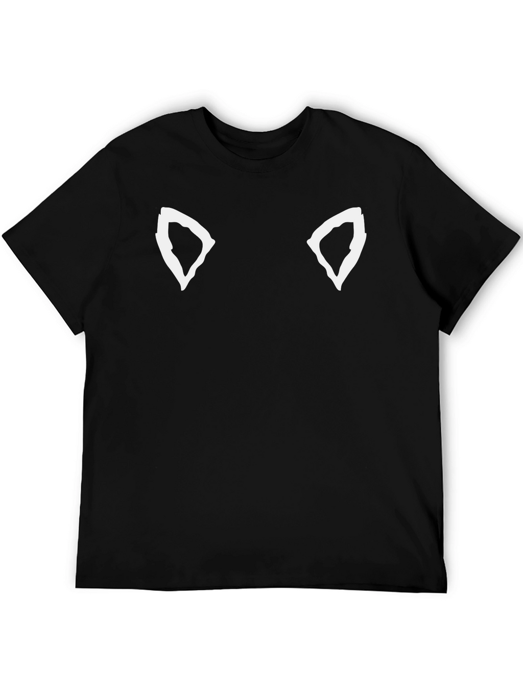 Cool Cat Ear Tee - Black Graphic T-Shirt