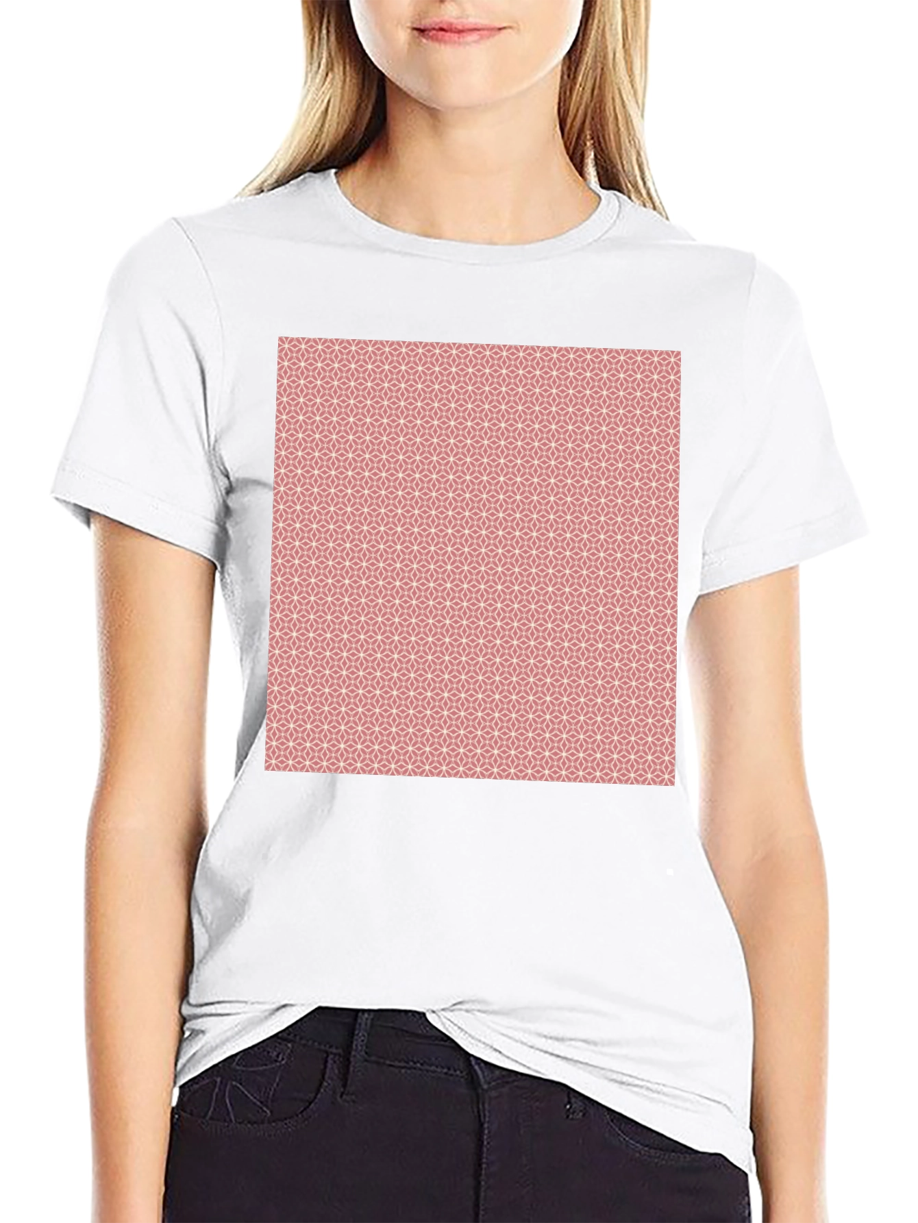 Geometric Print Black T-Shirt