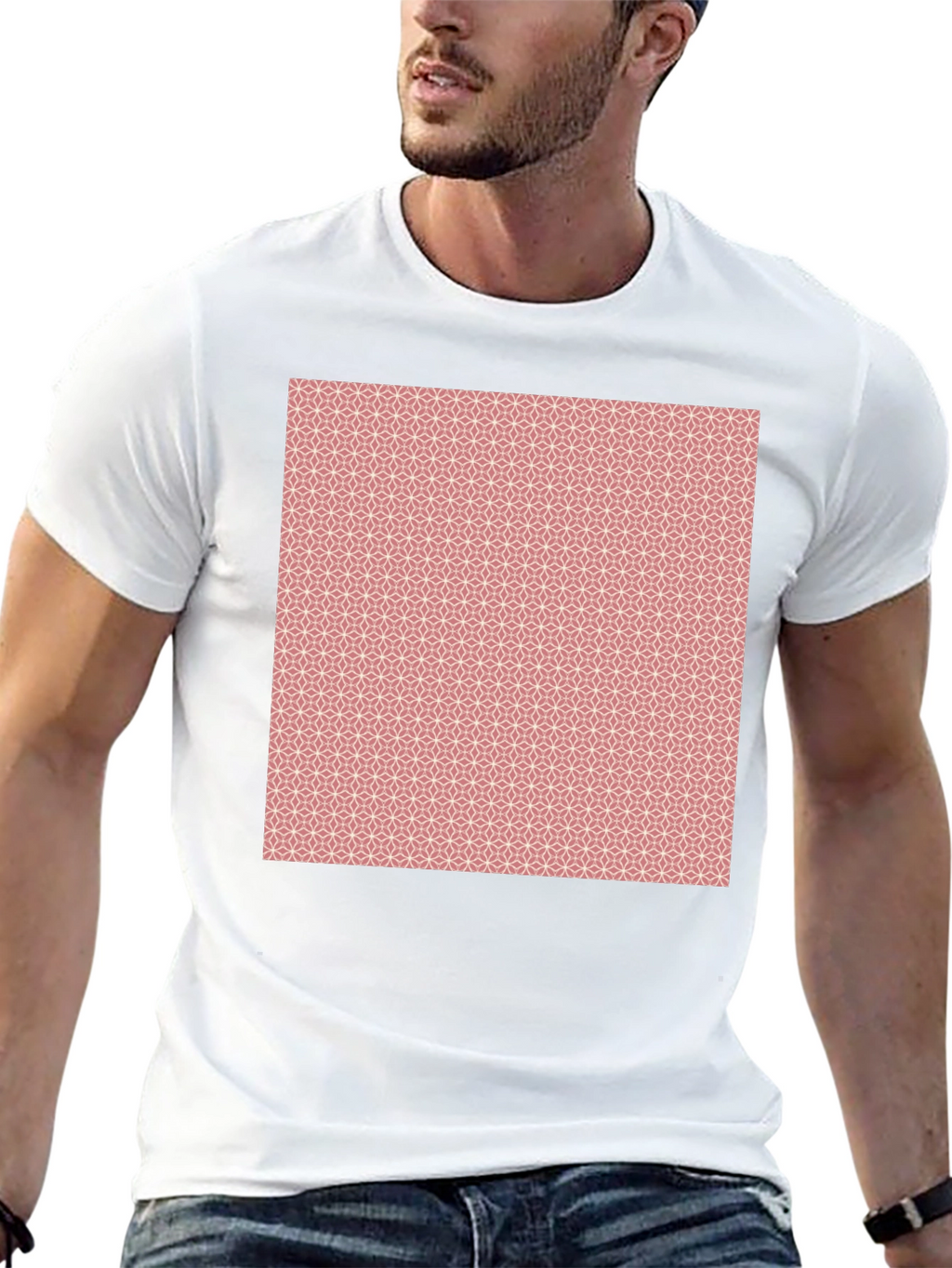 Geometric Print Black T-Shirt
