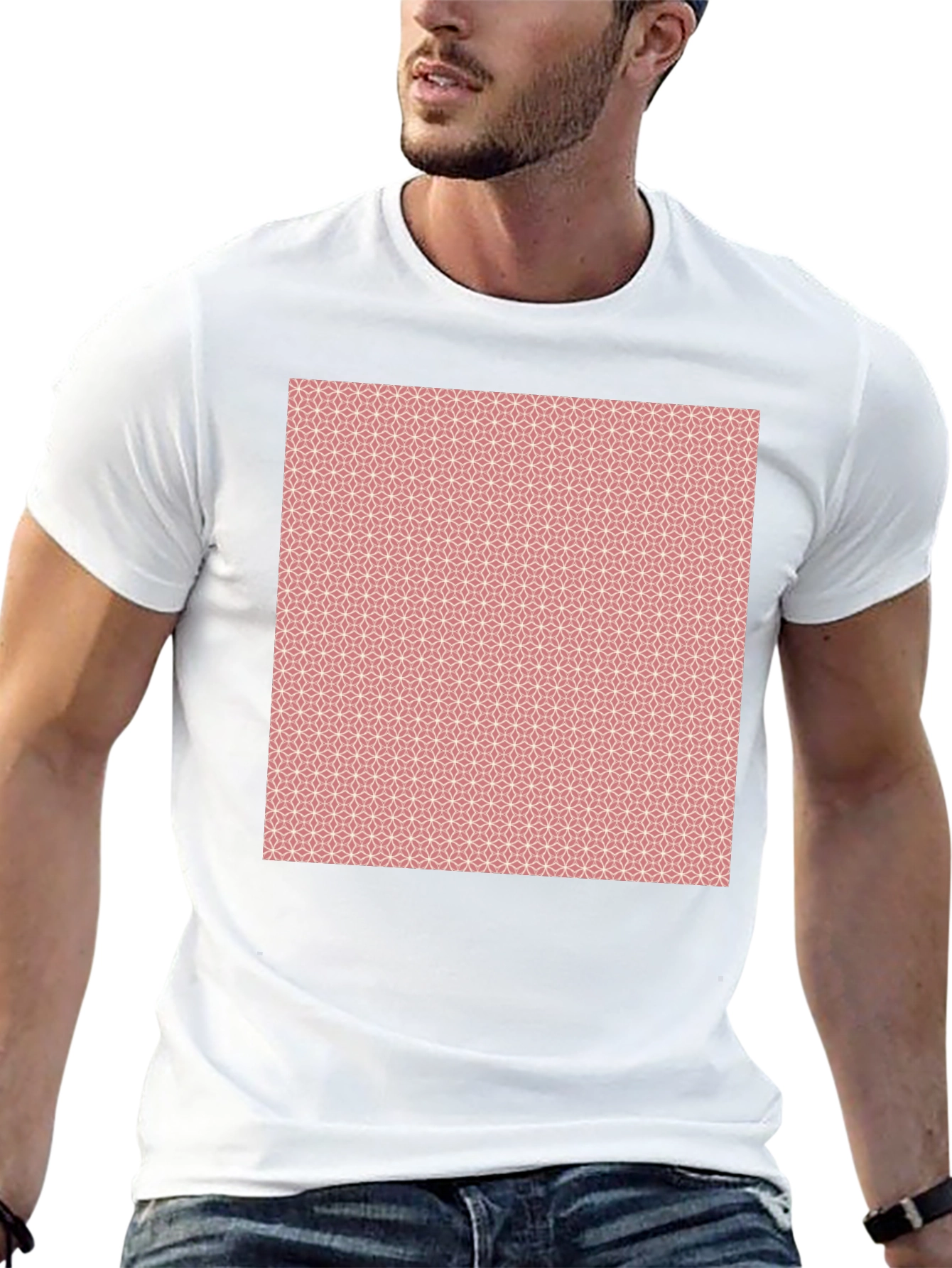 Geometric Print Black T-Shirt
