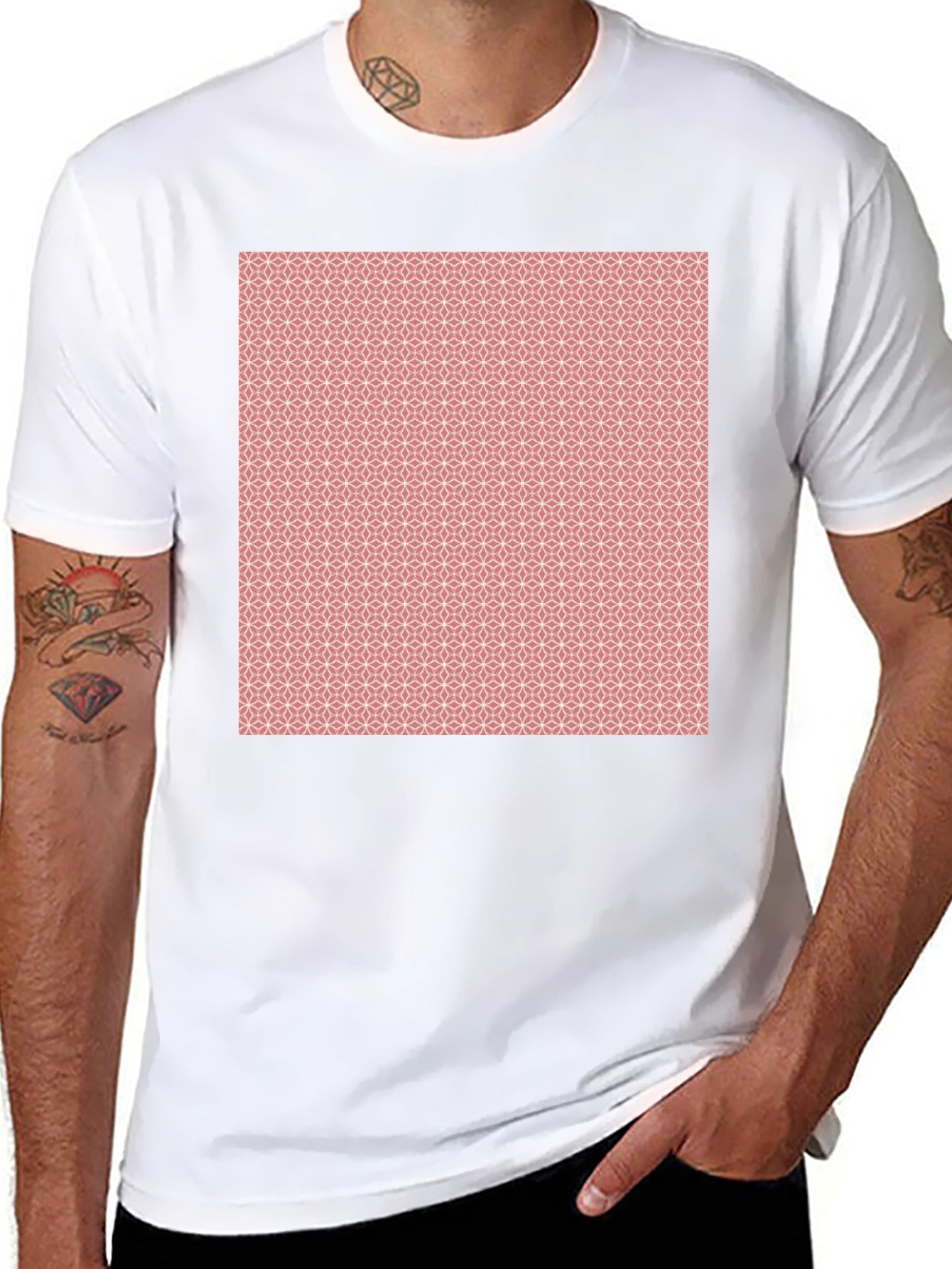 Geometric Print Black T-Shirt