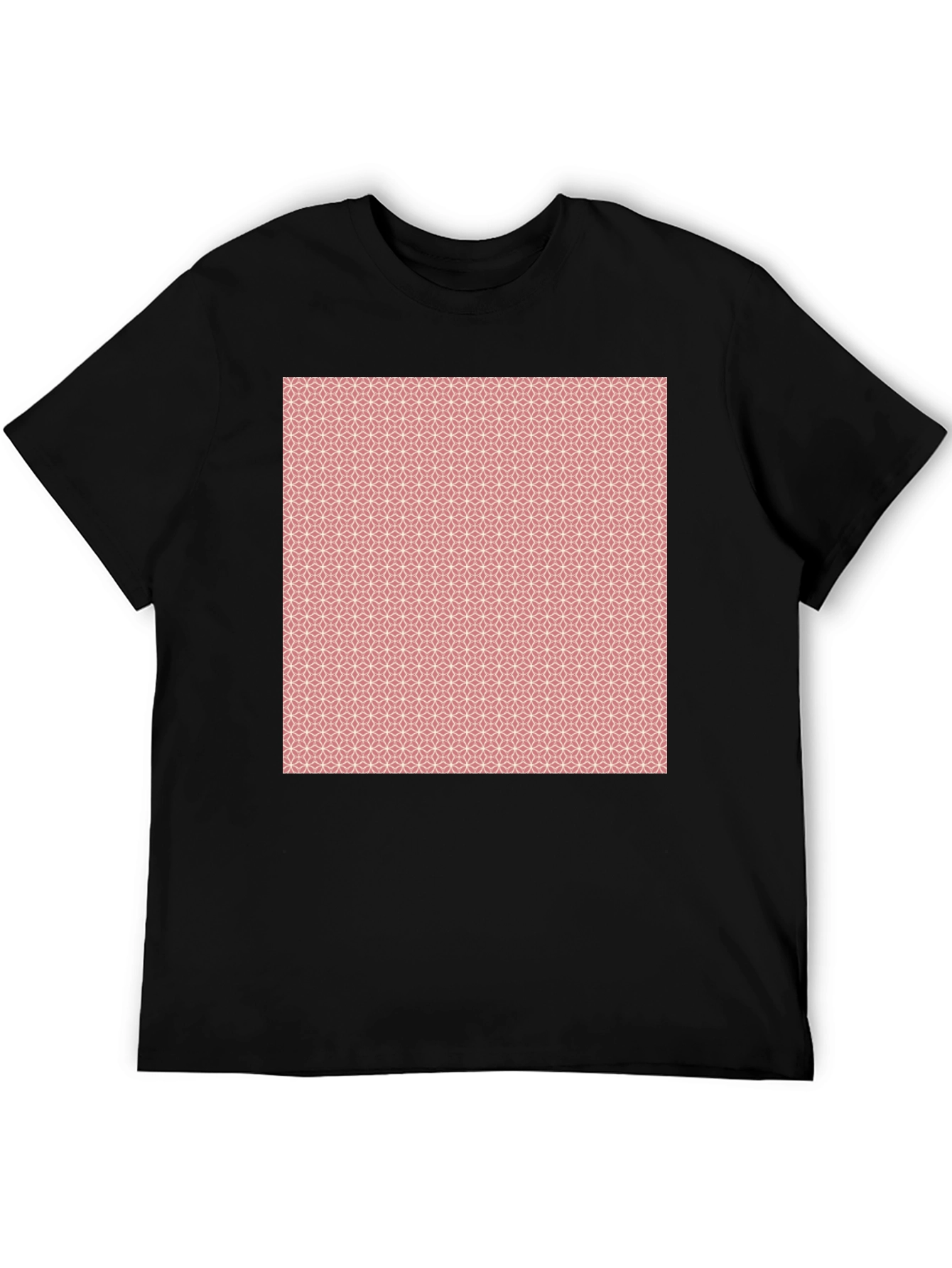 Geometric Print Black T-Shirt
