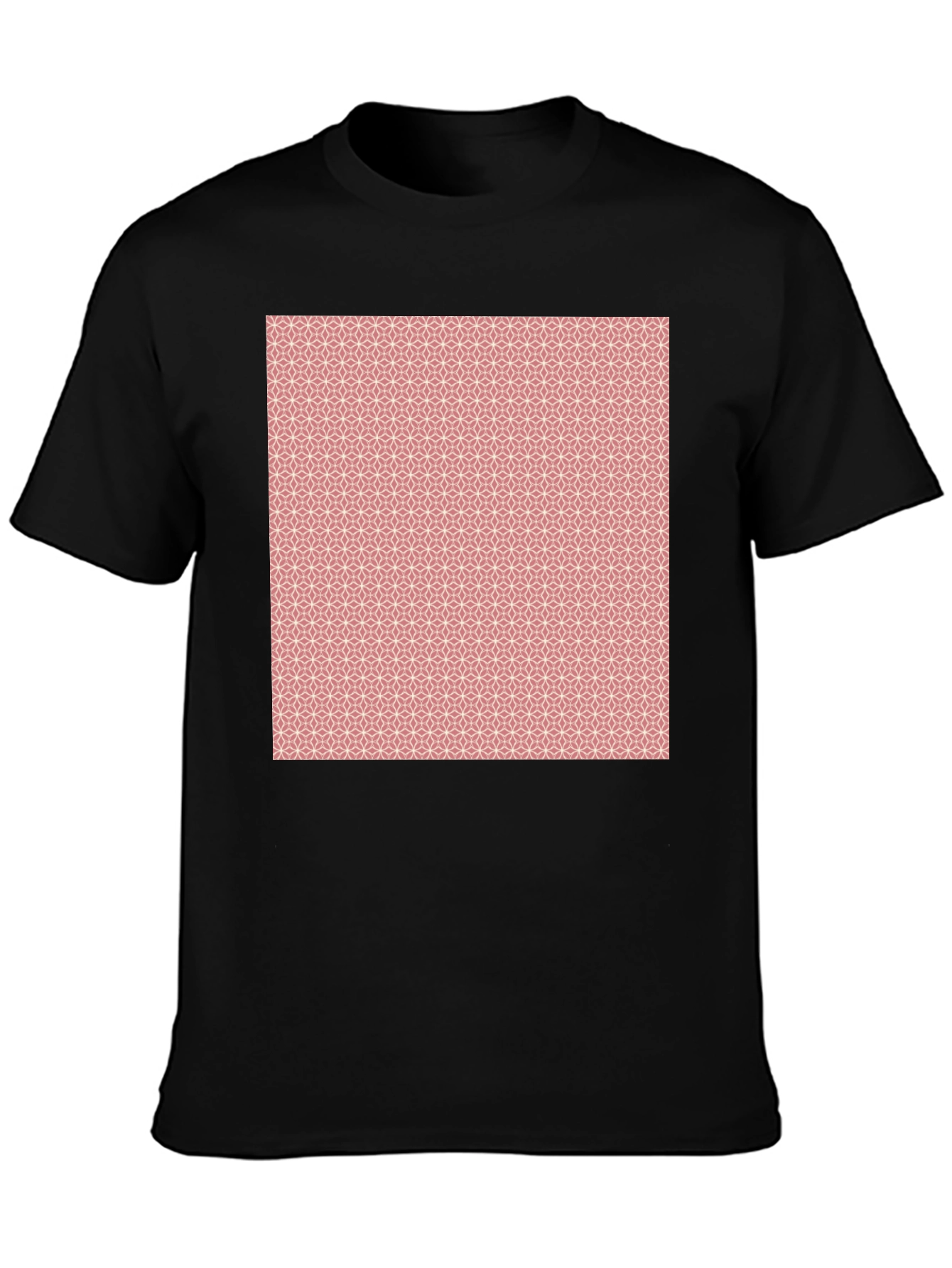 Geometric Print Black T-Shirt