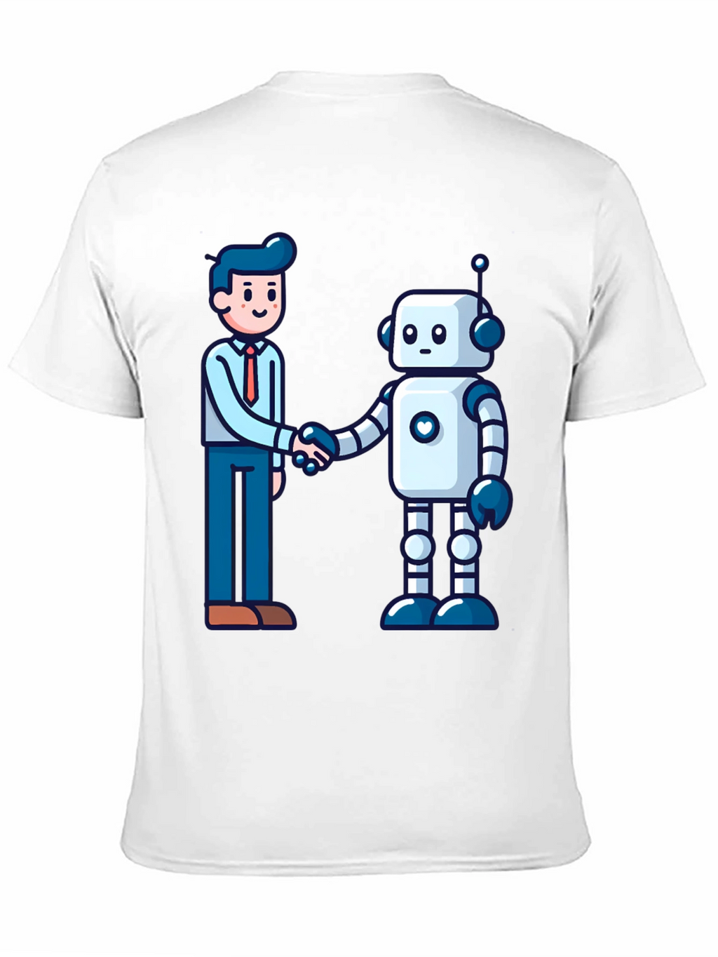 Man & Robot Handshake Graphic Tee