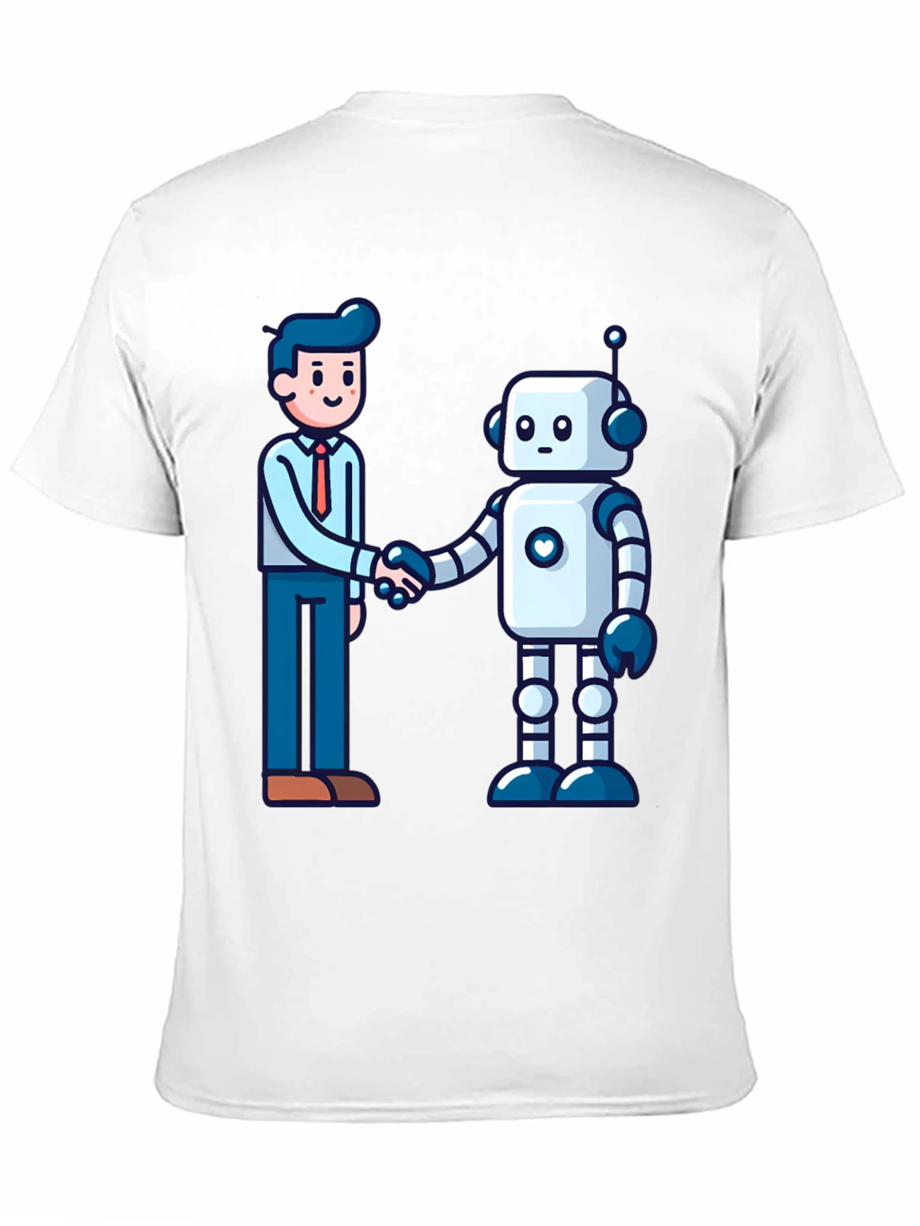 Man & Robot Handshake Graphic Tee