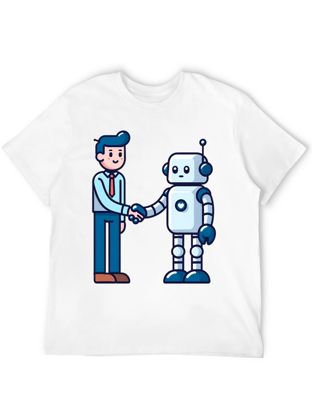 Man & Robot Handshake Graphic Tee
