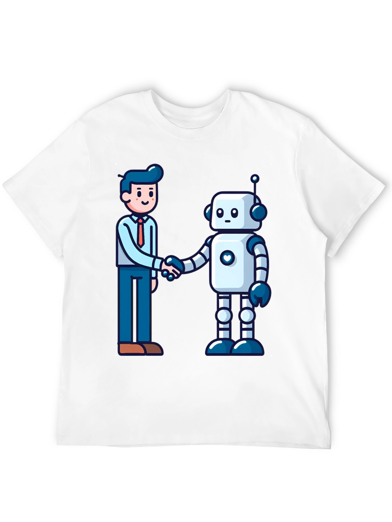 Man & Robot Handshake Graphic Tee