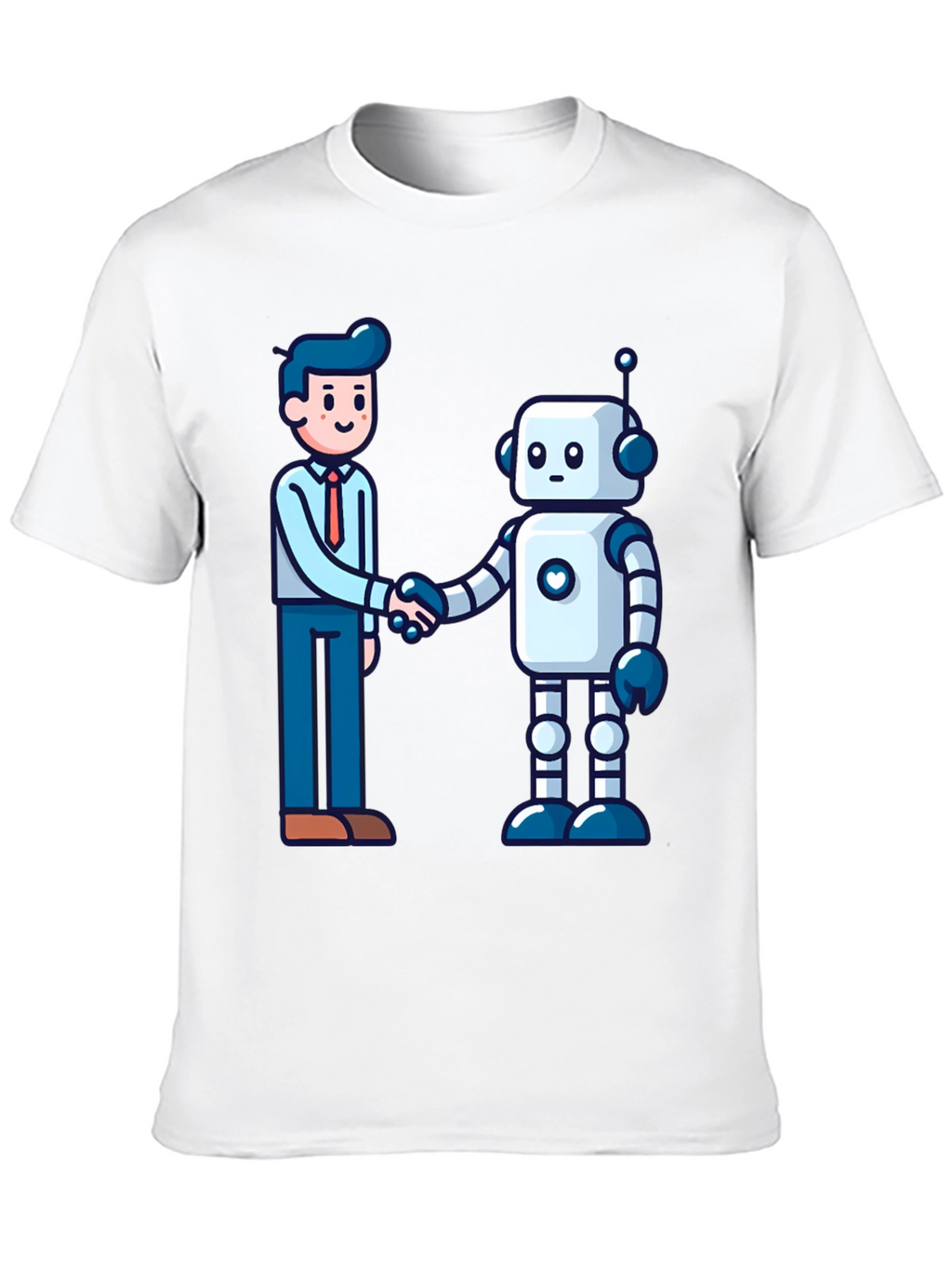 Man & Robot Handshake Graphic Tee