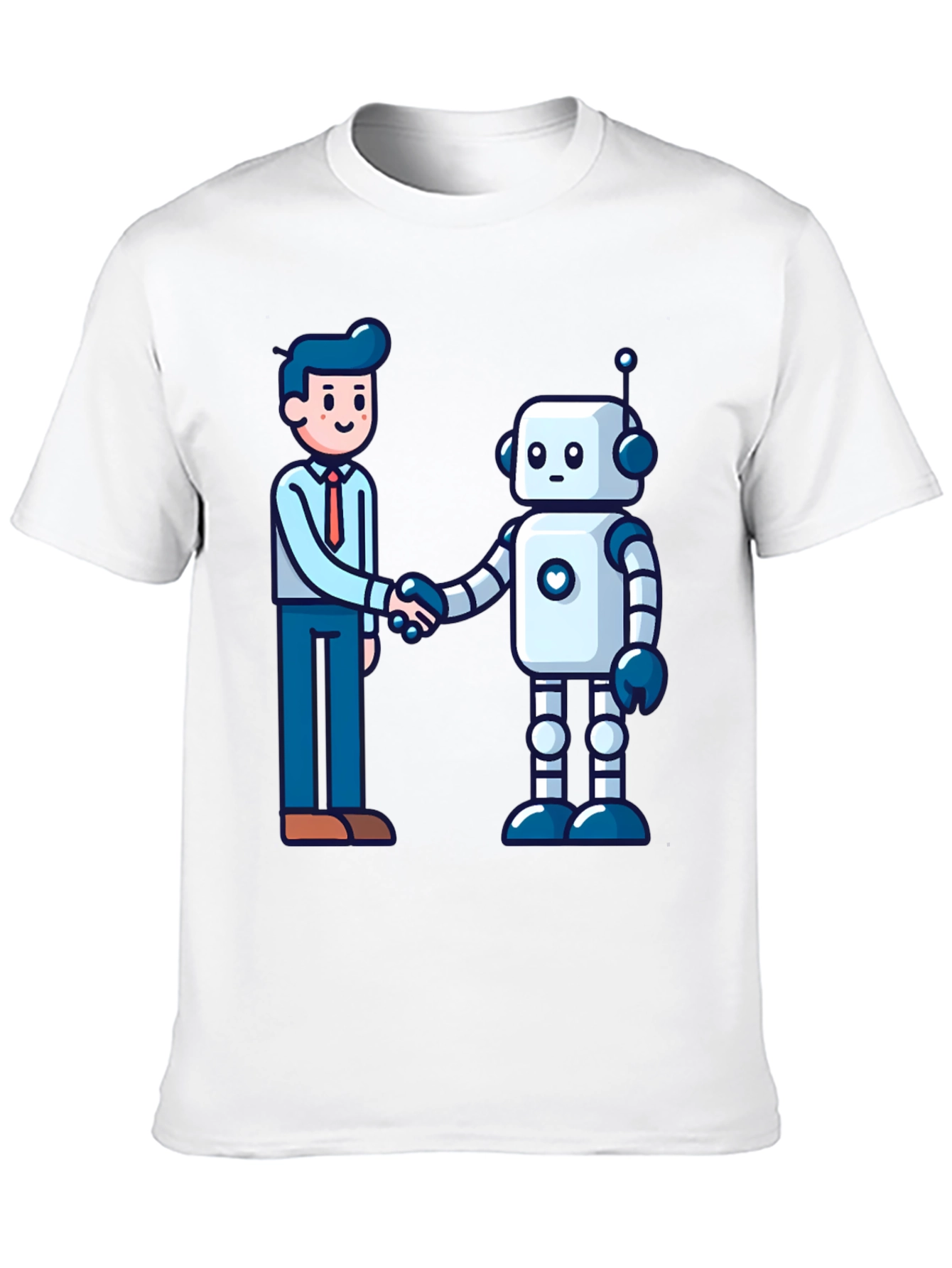 Man & Robot Handshake Graphic Tee