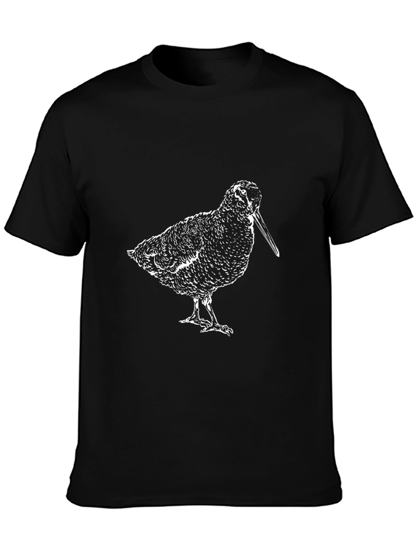 Woodcock Bird T-Shirt - Black