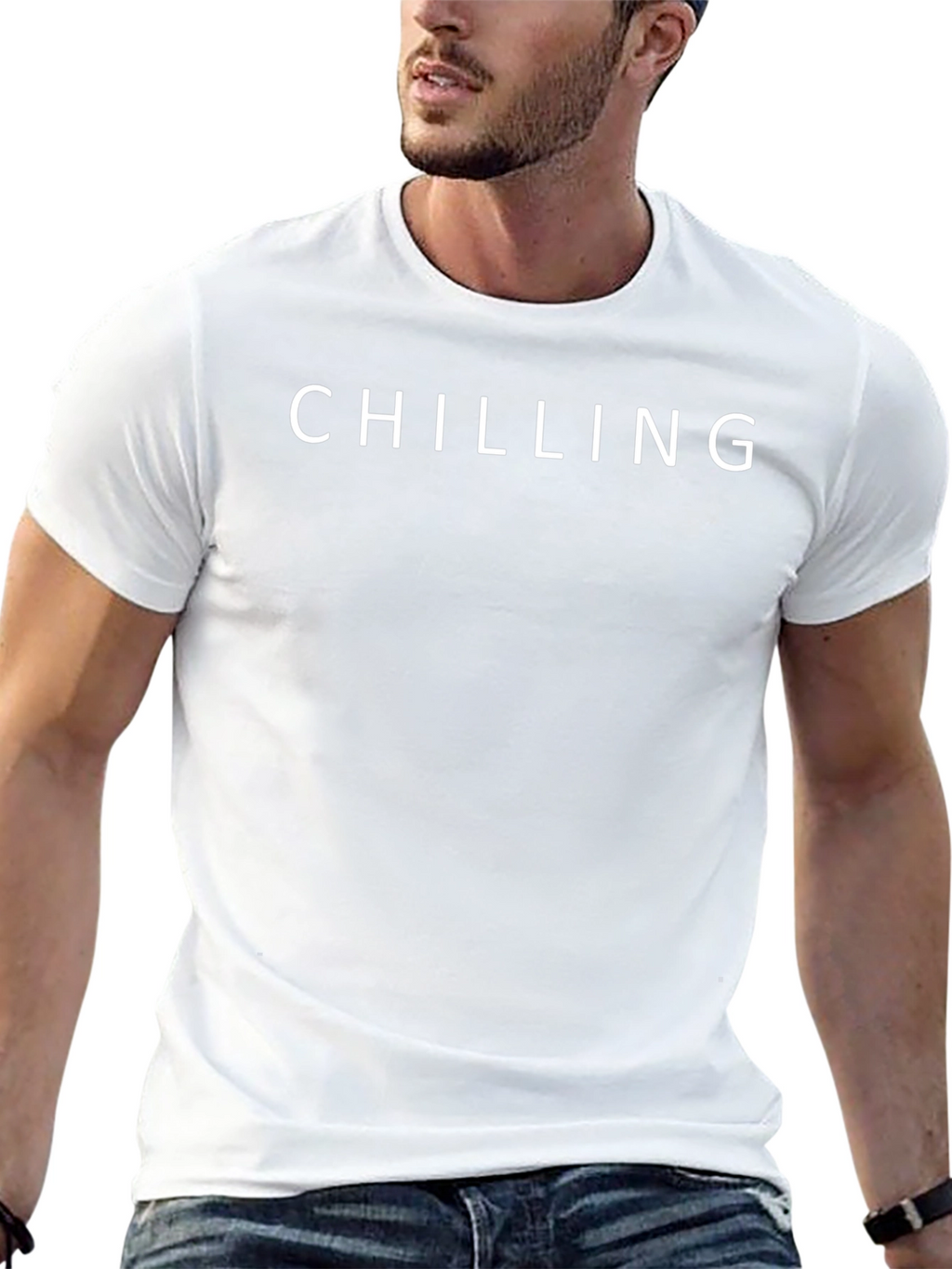 Chilling Black Tee - Casual Comfort