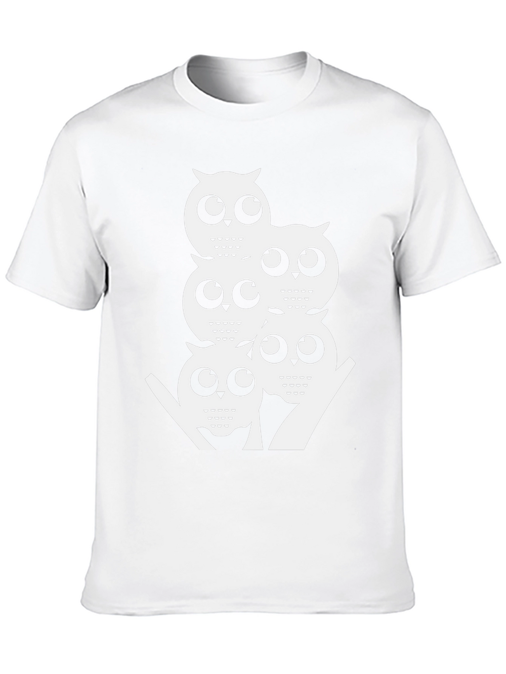 Cool Owl Stack Tee - Black Graphic T-Shirt