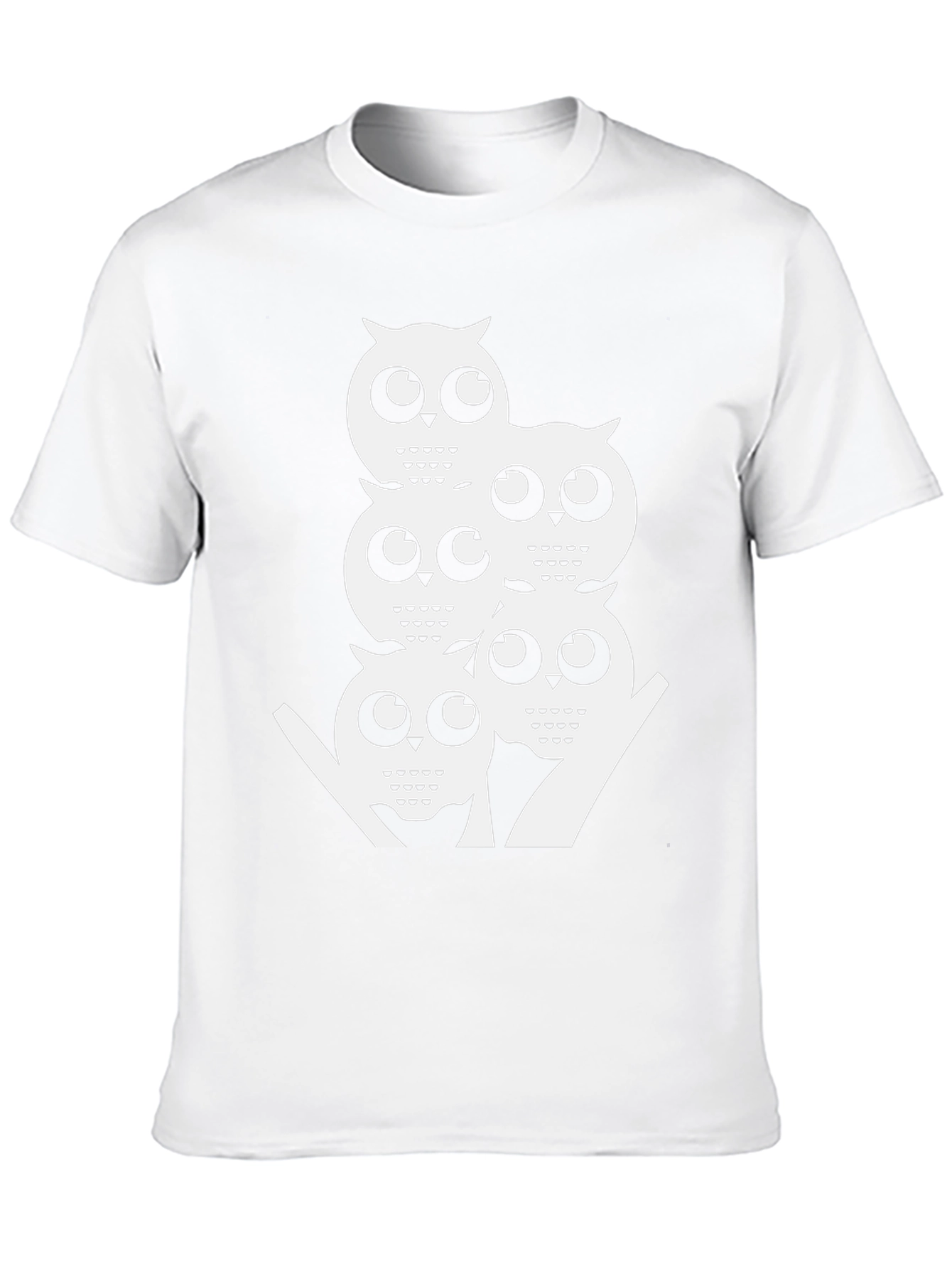 Cool Owl Stack Tee - Black Graphic T-Shirt
