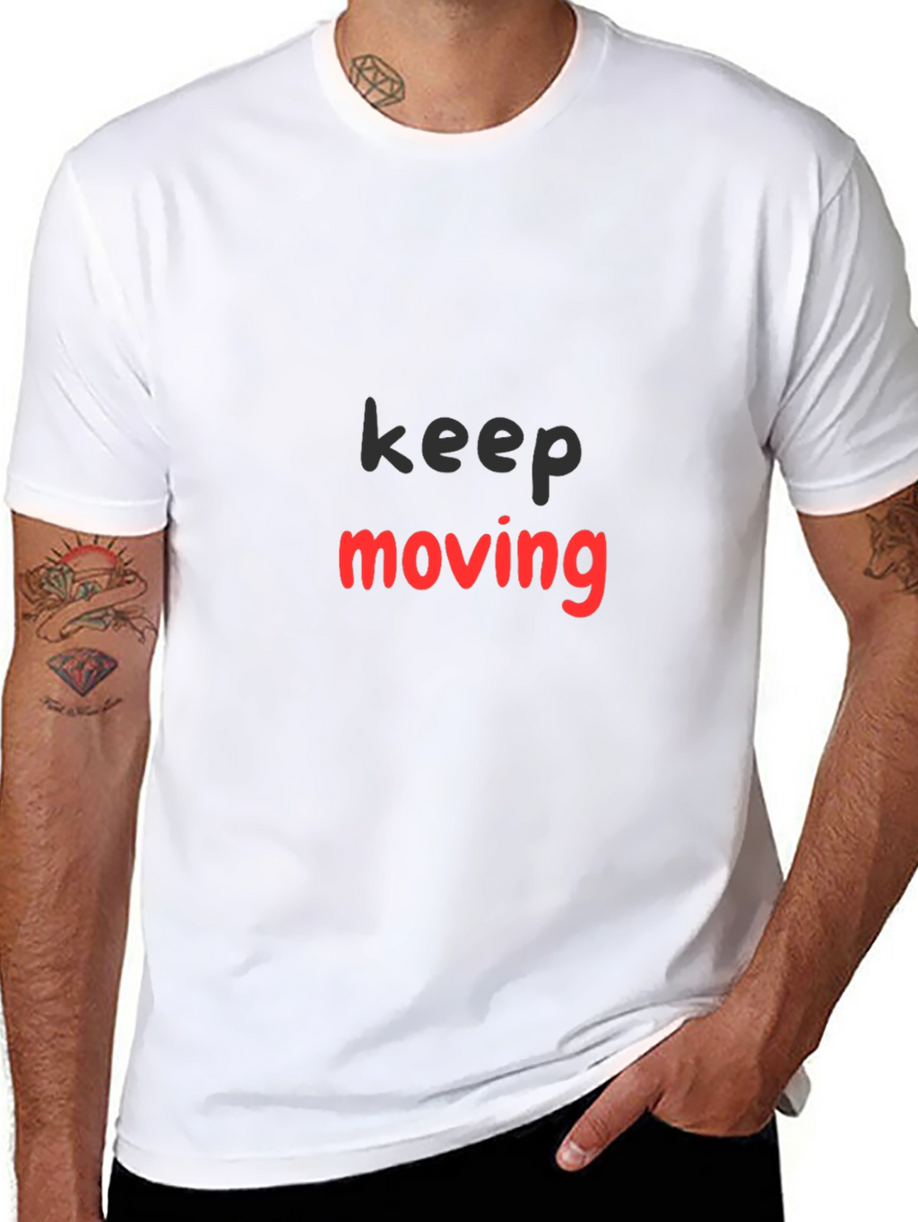 Keep Moving Black Graphic Tee