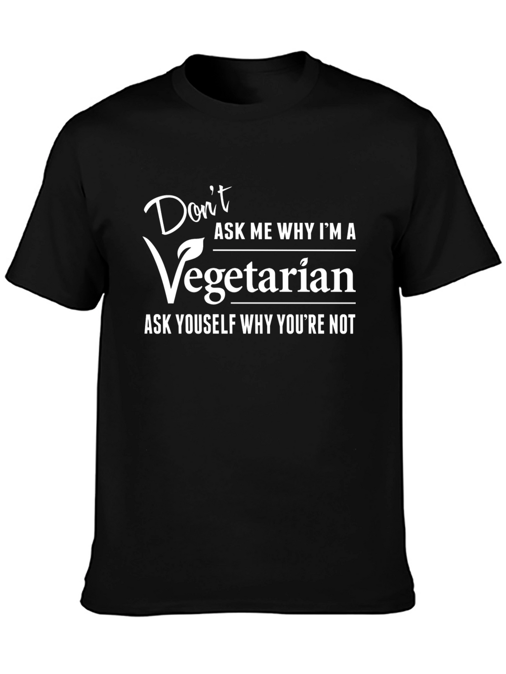 Vegetarian Statement Graphic Tee - Bold & Comfortable