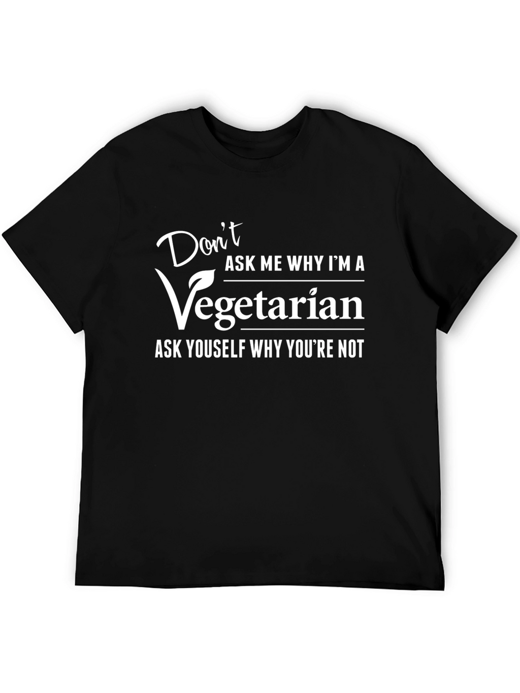 Vegetarian Statement Graphic Tee - Bold & Comfortable