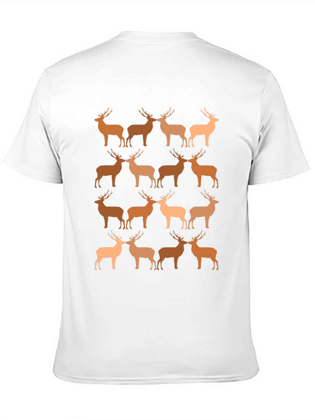 Deer Pattern T-Shirt - Black