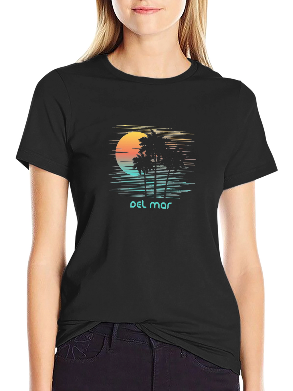 Del Mar Palm Tree Sunset T-Shirt