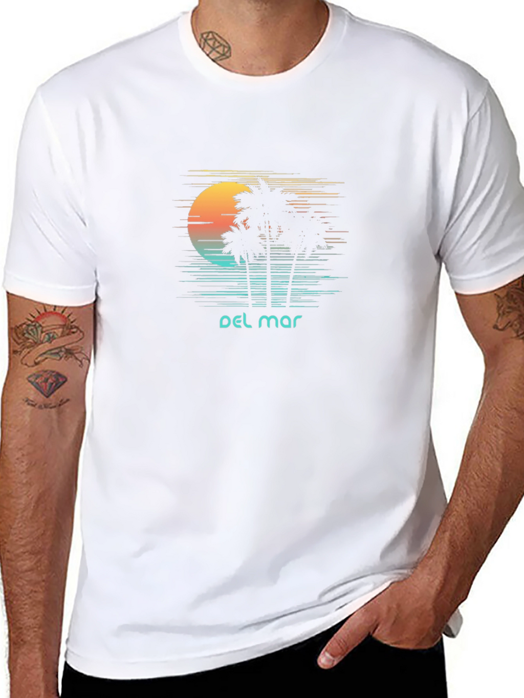 Del Mar Palm Tree Sunset T-Shirt