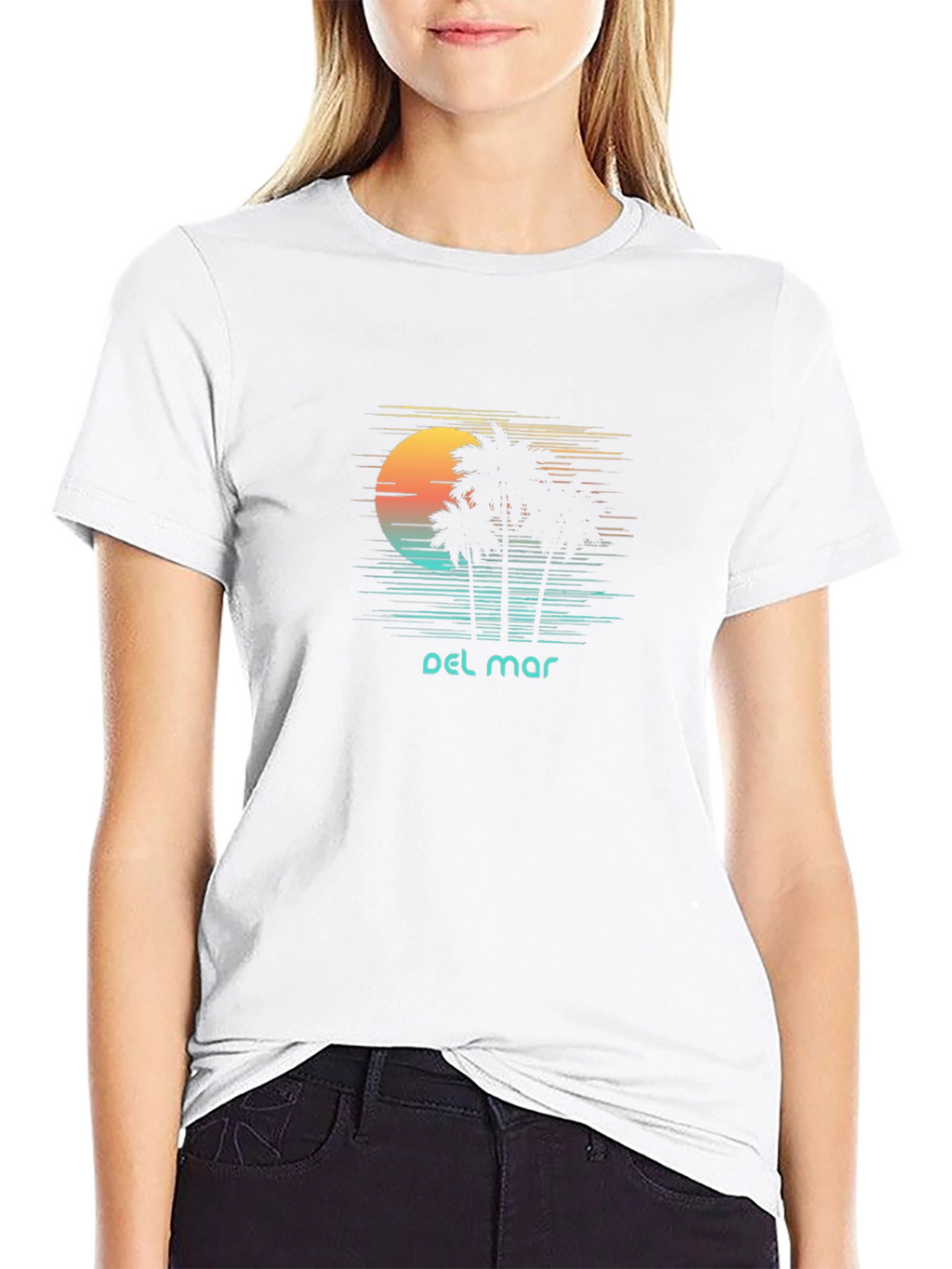 Del Mar Palm Tree Sunset T-Shirt