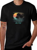 Del Mar Palm Tree Sunset T-Shirt