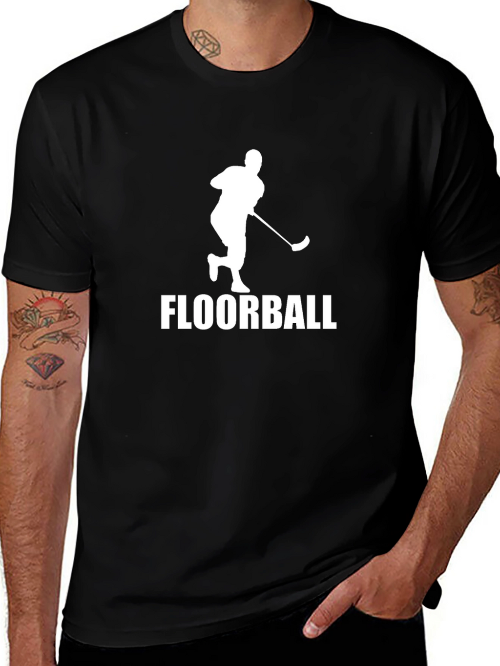 Floorball Player Graphic T-Shirt