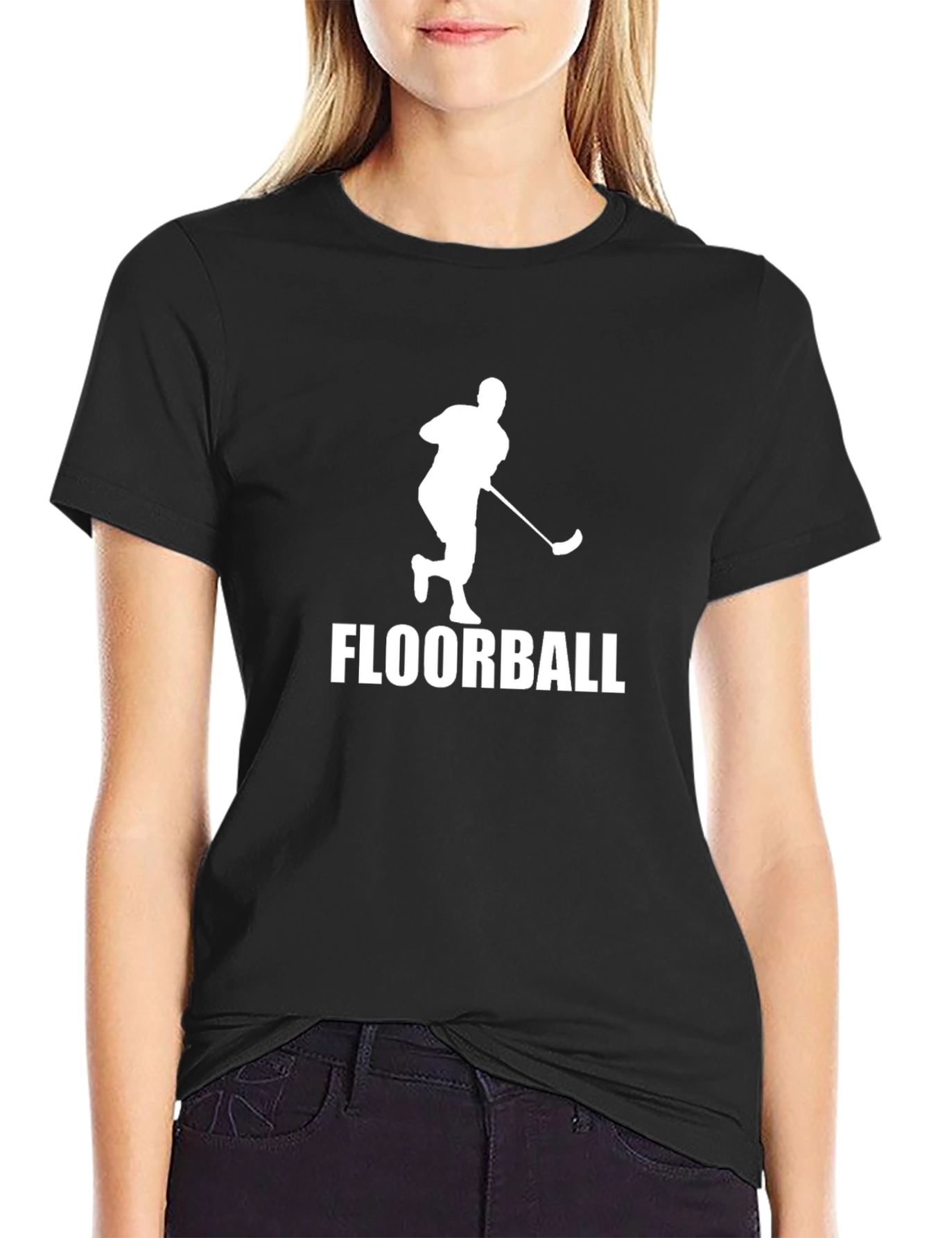 Floorball Player Graphic T-Shirt