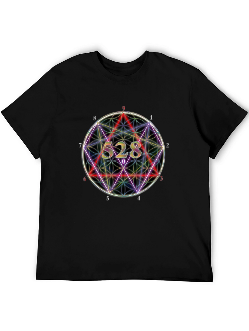 Geometric 528 Graphic Tee - Mens Black T-Shirt