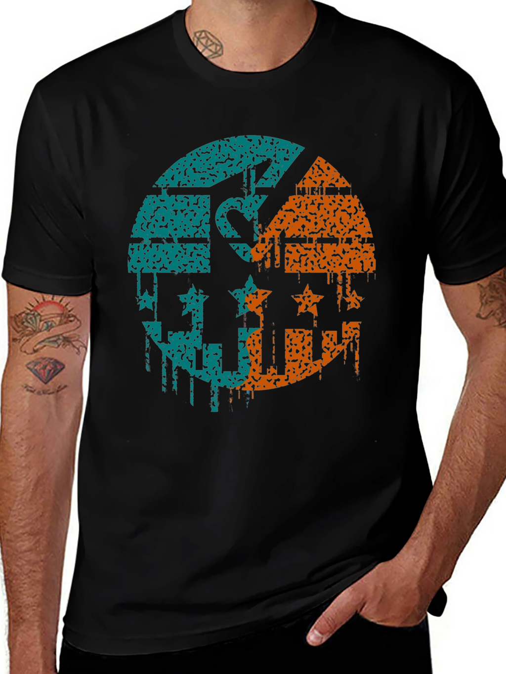 Abstract Graphic Print Tee