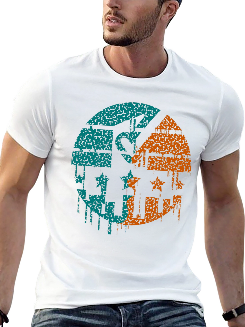 Abstract Graphic Print Tee