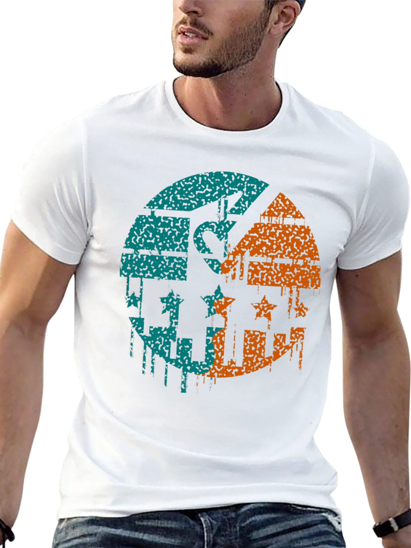 Abstract Graphic Print Tee