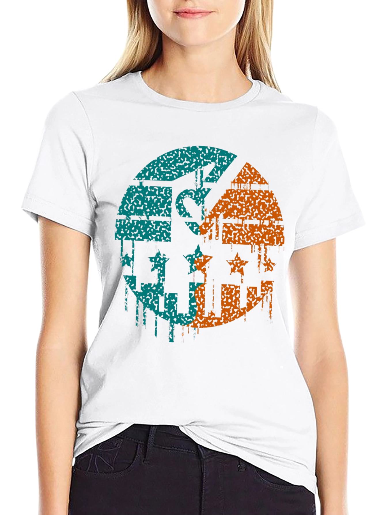 Abstract Graphic Print Tee