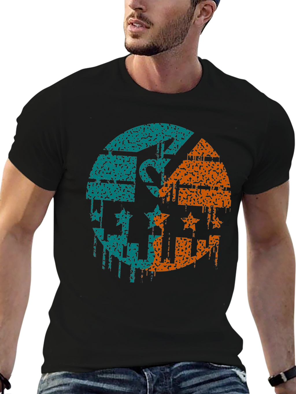 Abstract Graphic Print Tee