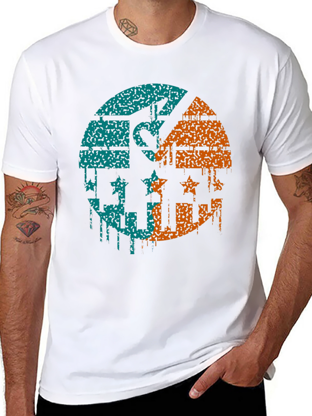 Abstract Graphic Print Tee
