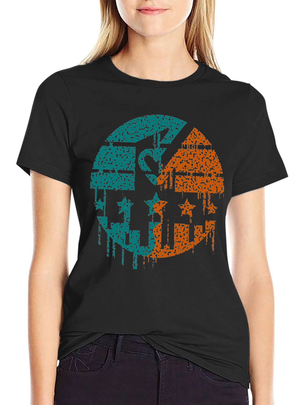 Abstract Graphic Print Tee