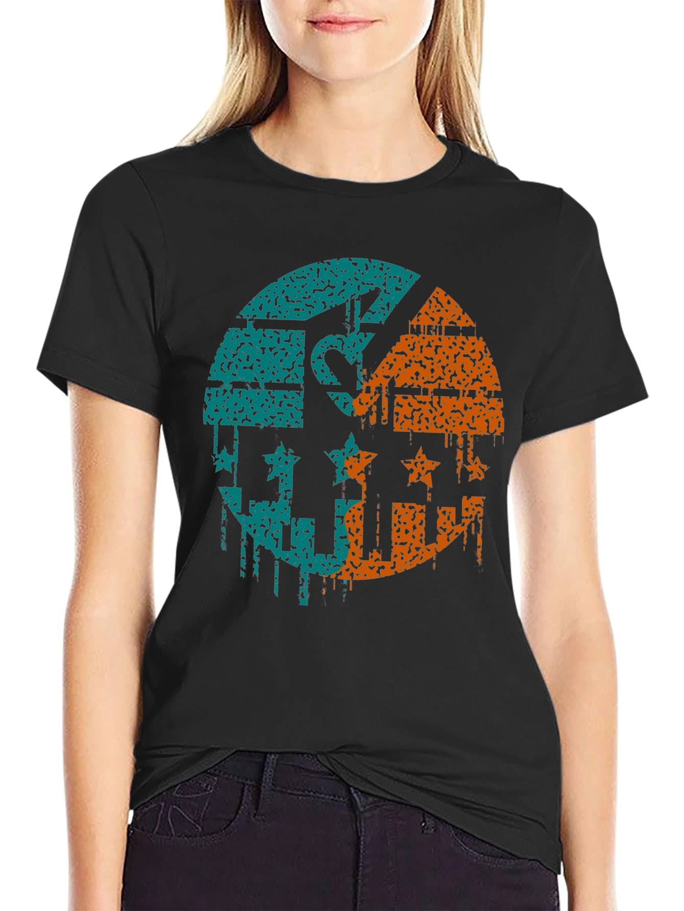Abstract Graphic Print Tee