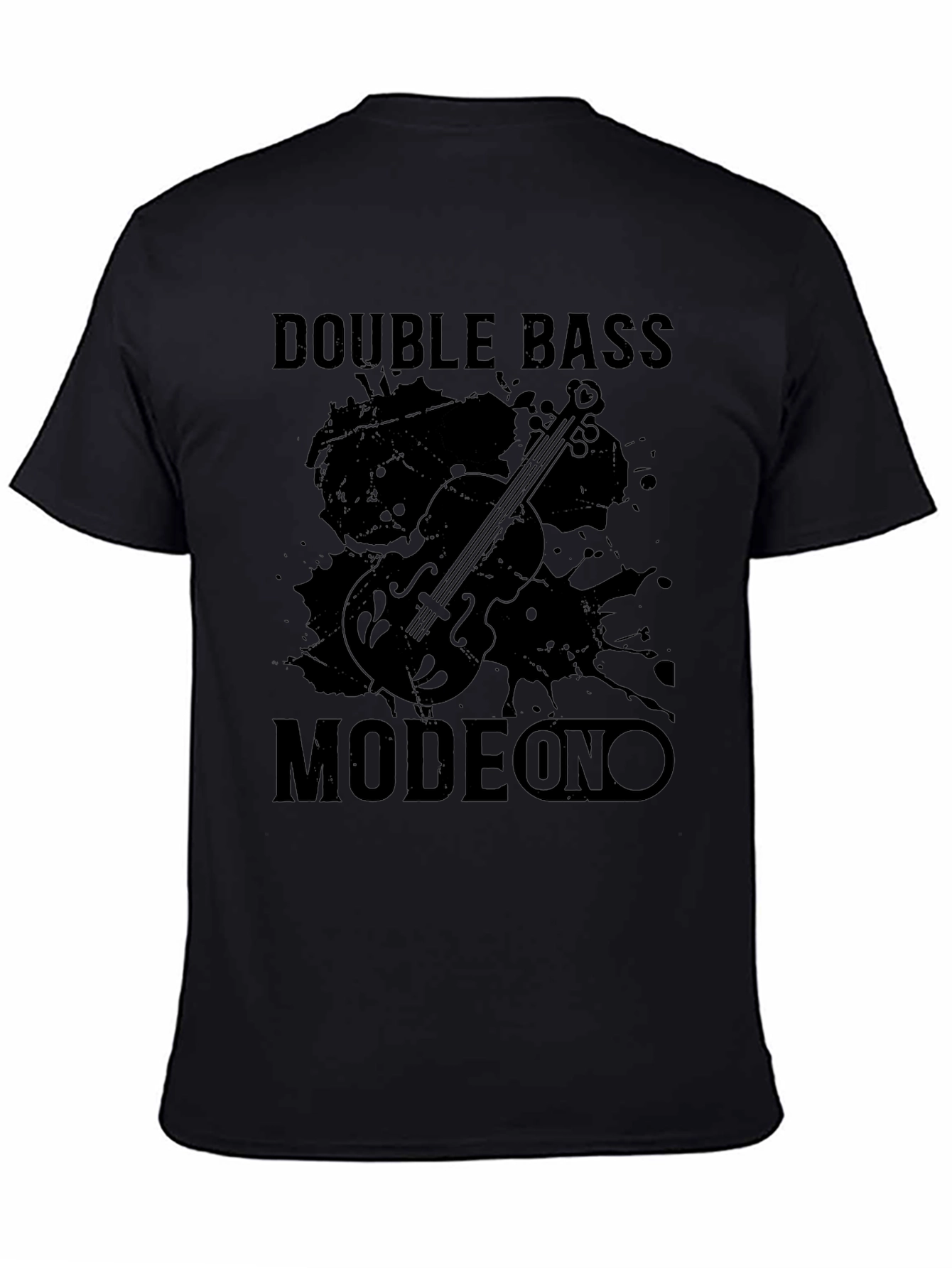 Double Bass Mode On Black Graphic Tee