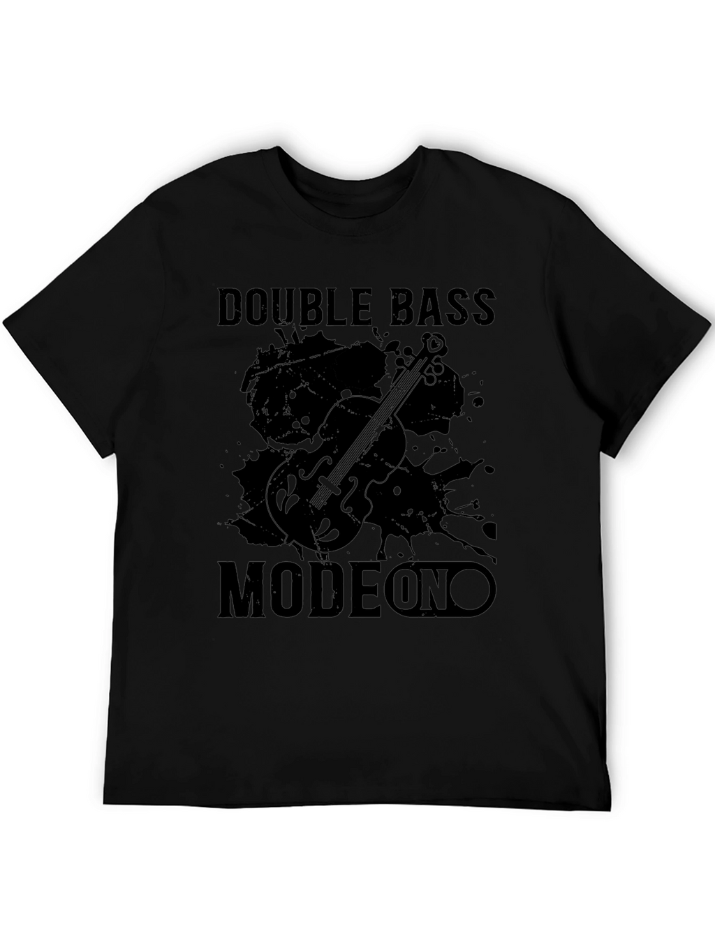 Double Bass Mode On Black Graphic Tee