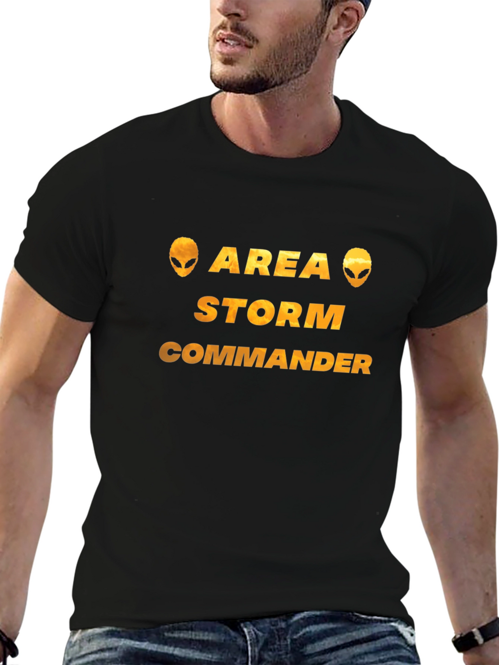 Area Storm Commander Black Graphic T-Shirt