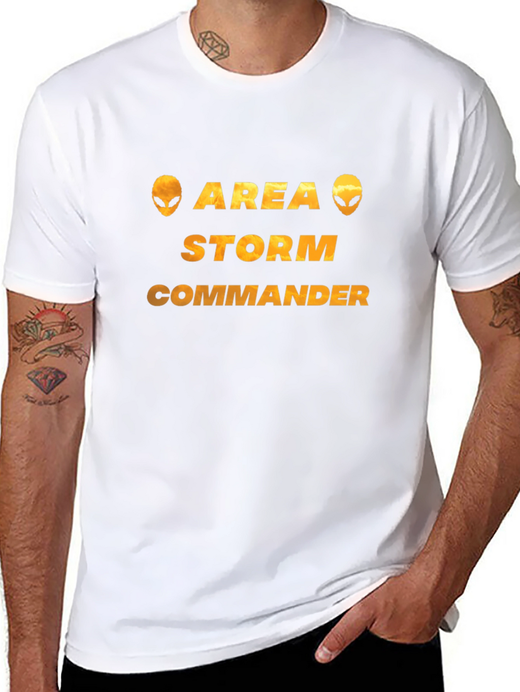 Area Storm Commander Black Graphic T-Shirt