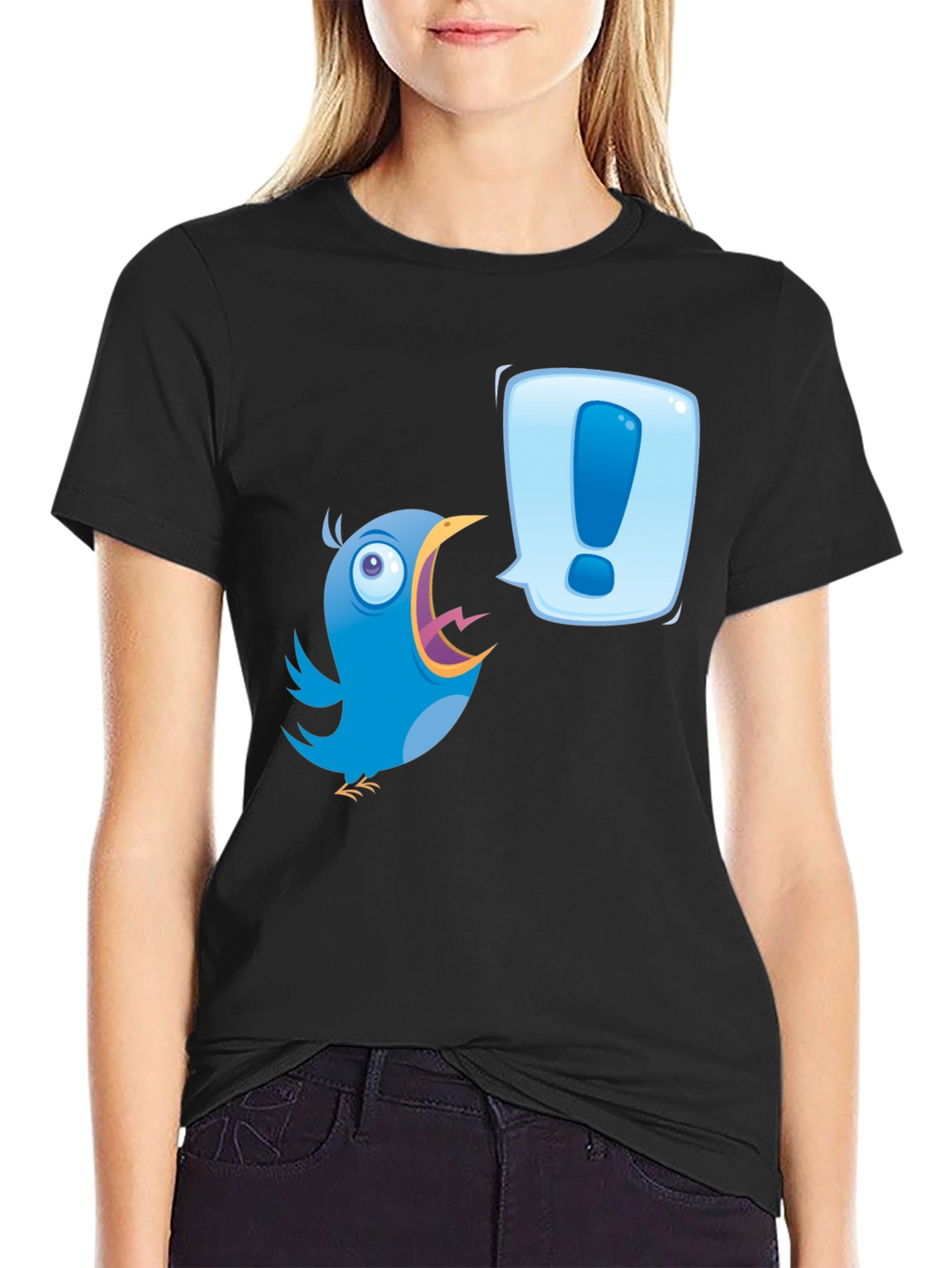 Cartoon Bird Exclamation T-Shirt